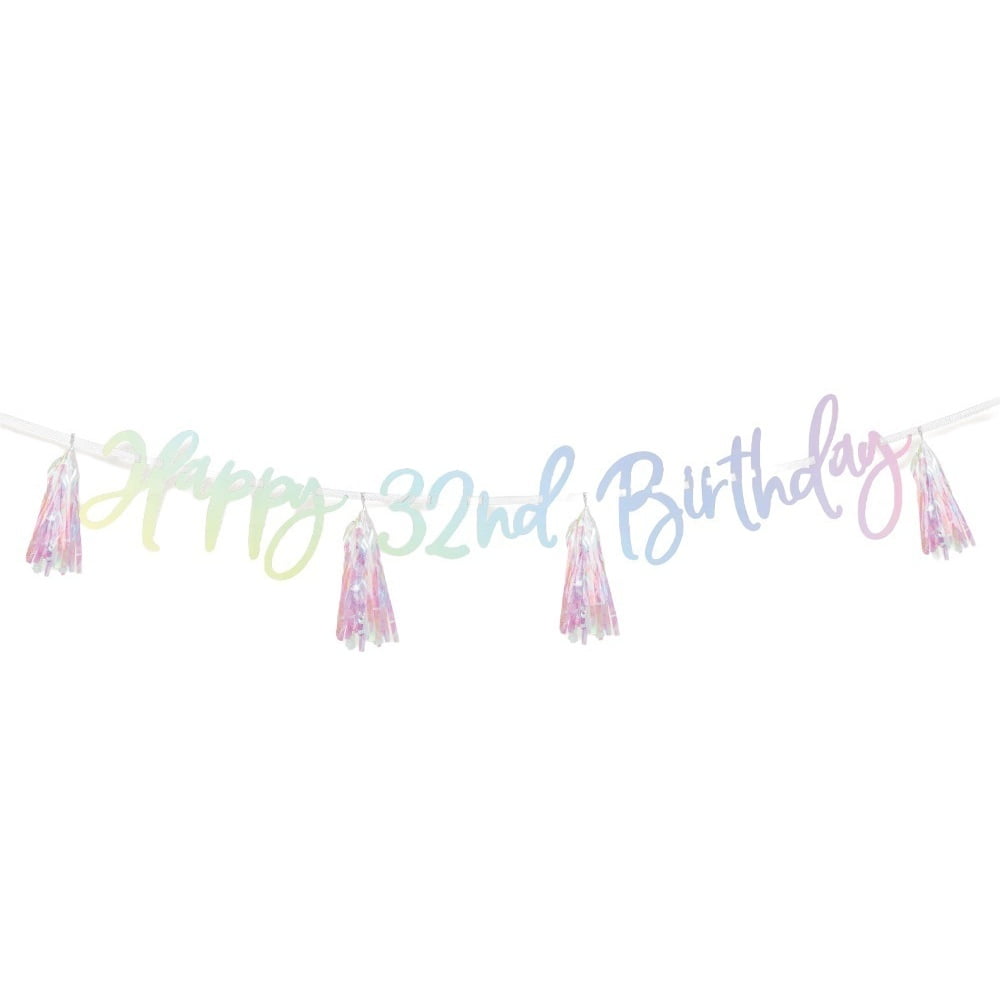 Amscan 120425 Happy Birthday Party Banner, 33.5 in, Blue, 4 lb