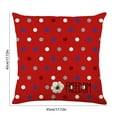 thumbnail image 5 of Patriotic Decor, Throw Pillow Covers 18x18 in 4th of July Linen Pillow Case, American Summer Outdoor Red White Blue Sofa Couch Bed Home Outdoor, 5 of 6