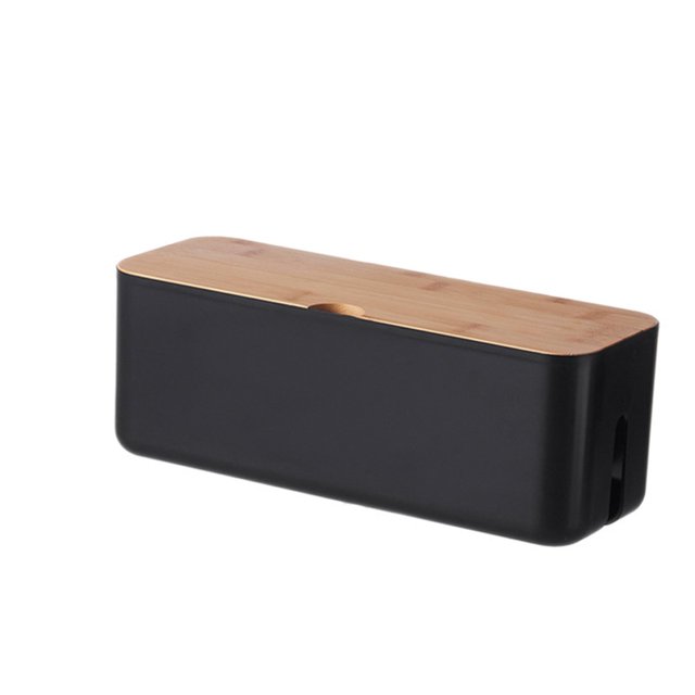 Boîte de Rangement en Fil avec Couvercle en Bois Boîte de Jonction Boîte de Rangement pour Planche