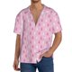 thumbnail image 1 of Fotbe Breast Cancer Awareness5 Camisa Estampada de Manga Corta para Hombre, Casual de Verano, Estilo Playero, Sin Arrugas-Medium, 1 of 5
