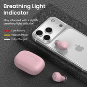 TOZO A1 Mini Wireless Ear Buds Headphones Bluetooth, 32H, AI Noise Cancelling Mic, Stereo Bass, Clear Calls, Lightweight IPX5 Waterproof, App 32EQ, Rose Gold