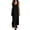 06-Black404, variant on XIAONU Womens Solid Maxi Dress Sleeveless V Neck Split Side Linen Casual Sundress