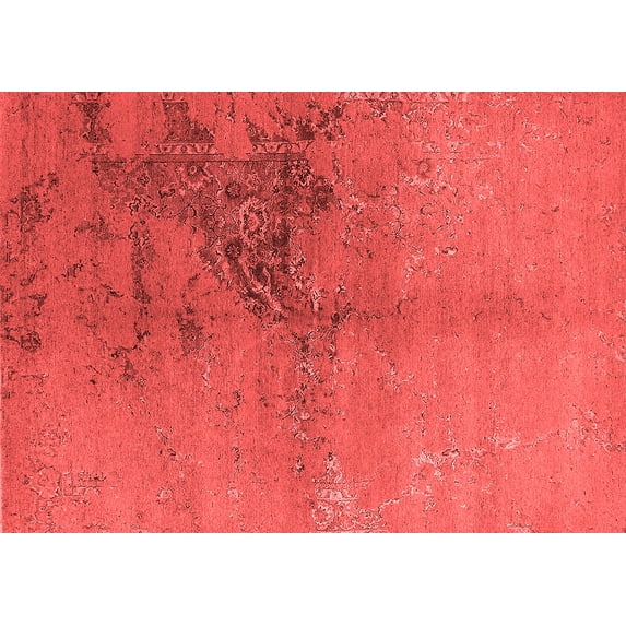 Ahgly Company Indoor Rectangle Oriental Red Industrial Area Rugs, 2' x 4'