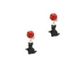 thumbnail image 5 of Delight Jewelry Resin Black Playing Cat Red Crystal Clip on Earrings, 5 of 5