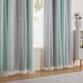 thumbnail image 4 of Cortinas para dormitorio XiDi en capas dobles tipo visillo arcoíris verde, 4 of 9