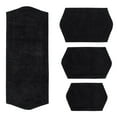 thumbnail image 3 of Home Weavers Waterford Collection 100% Cotton Non-Slip Bathroom Rug Set Machine Washable Bathroom Rug, Bath Rug, Bathroom Rug, Runner, Black Color 4 Piece Bath Rug set, 3 of 8