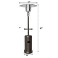 thumbnail image 3 of Costway 50000 BTU Propane Patio Heater Standing LP Gas Steel with Wheels Bronze, 3 of 10