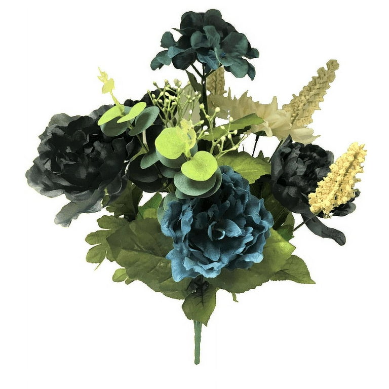 15-PIECE BLACK FABRIC ARTIFICIAL BOUQUET – FZhome Goods Store