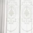 thumbnail image 4 of Cortina Visillo Blanca 80x140cm, Paneles Bordados Florales Semitransparentes de Poliéster, 1 Pieza de Cortina de Longitud Ajustable, Cortina Corta Decorativa para Ventanas Pequeñas, 4 of 5