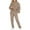Khaki, variant on qolati Tow Piece Outfits for women 2023 Long Sleeve Crewneck Sweatshirts with Jogger Sweatpants Lounge Suits Y2k Casual Loose Workout Fitness Sweatsuit Sets