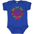 thumbnail image 3 of Inktastic Merry Christmas Wreath with Red Bow and Ornaments Boys or Girls Baby Bodysuit, 3 of 5