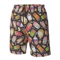 thumbnail image 5 of Naloa Boba Milk Tea Men's Beach Shorts, Surfing shorts, Swim trunks, Quick Dry Swim Trunks for Surfing Beach Fun - Medium, 5 of 9