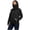 09# Black, variant on Women Funnel Neck Hooded Sweatshirt, Loose Fit Long Sleeve Pullover Hoodie with Kangaroo Pocket, Casual Warm Fall Winter Top Black XXL