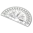 thumbnail image 4 of MTT PL - RA 6IN Protractor with Degrees and mils, Graduated in Meters and Yards for Angle Measurements and map Plotting for Outdoor Navigation, Hiking, Orienteering and Survival., 4 of 4