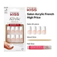 thumbnail image 6 of KISS Acrylic French False Nails Kit, Long Coffin Wide Fit Design Nail, Classic White Color French Tip Nails, Ready to Wear Gel & Manicure Stick included, Long-Lasting Convenient & Easy to Apply, 6 of 6