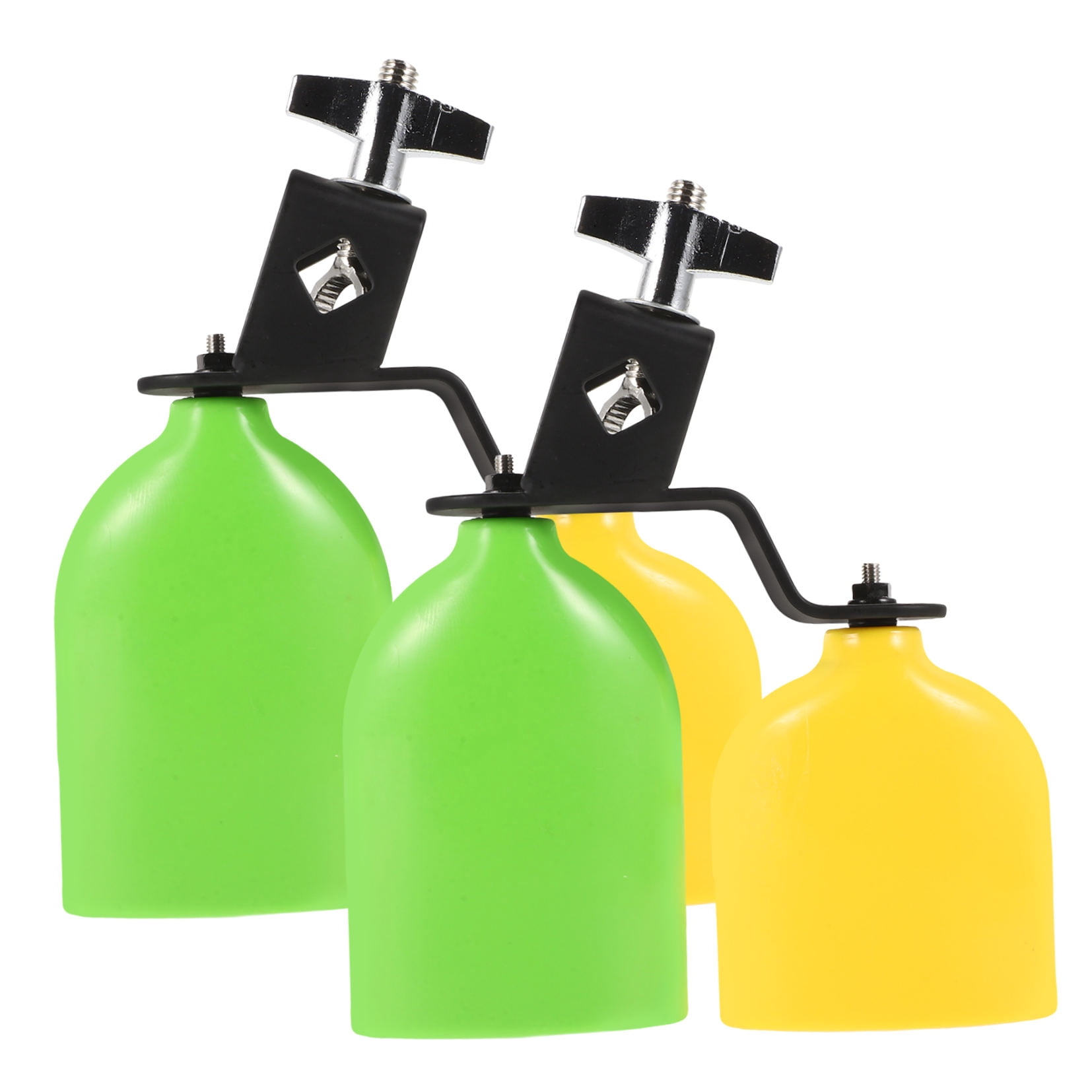 WHAMVOX 1 Pair Jam Block Plastic Cow Bell Double Sambago Bell Jam Block For Band Practice Festival Performance Percussion Instrument Kit