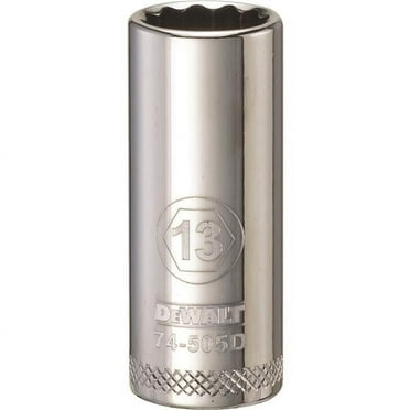 DEWALT DWMT74505OSP Metric Deep Socket, 12-Point, 3/8-In. Drive, 13mm - Quantity 1