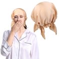 thumbnail image 3 of Female Sleeping Hat with Long Ribbon Wide Large Dustproof Solid Color Silk Night Caps Adjustable Girl Head Cover Hotel Kitchen, 3 of 7