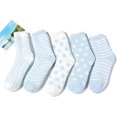 thumbnail image 5 of 5 pairs of coral velvet socks autumn and winter thickened warm floor socks without shedding medium tube velvet sleep socks household half velvet socks, 5 of 5
