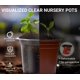 thumbnail image 3 of WandaQueen 30 paquetes de macetas transparentes para plantas de 3,5/4/5 pulgadas de plástico de alta transparencia con agujeros de drenaje incluye 20 etiquetas, 3 of 7