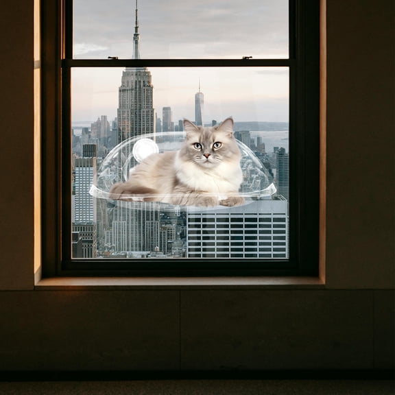 QIFULL Easy Install Cat Hammock Window Nest with Transparent Design for Pets