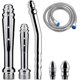 thumbnail image 1 of 3 Pieces Enema Shower Shower With 3 Shower Heads, Shower Kit For Men + 150cm Shower Hose (silver), 1 of 5