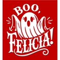 thumbnail image 2 of Boo Ghost Felicia Adult Red Crew Neck Short Sleeve Tee-XXL, 2 of 5