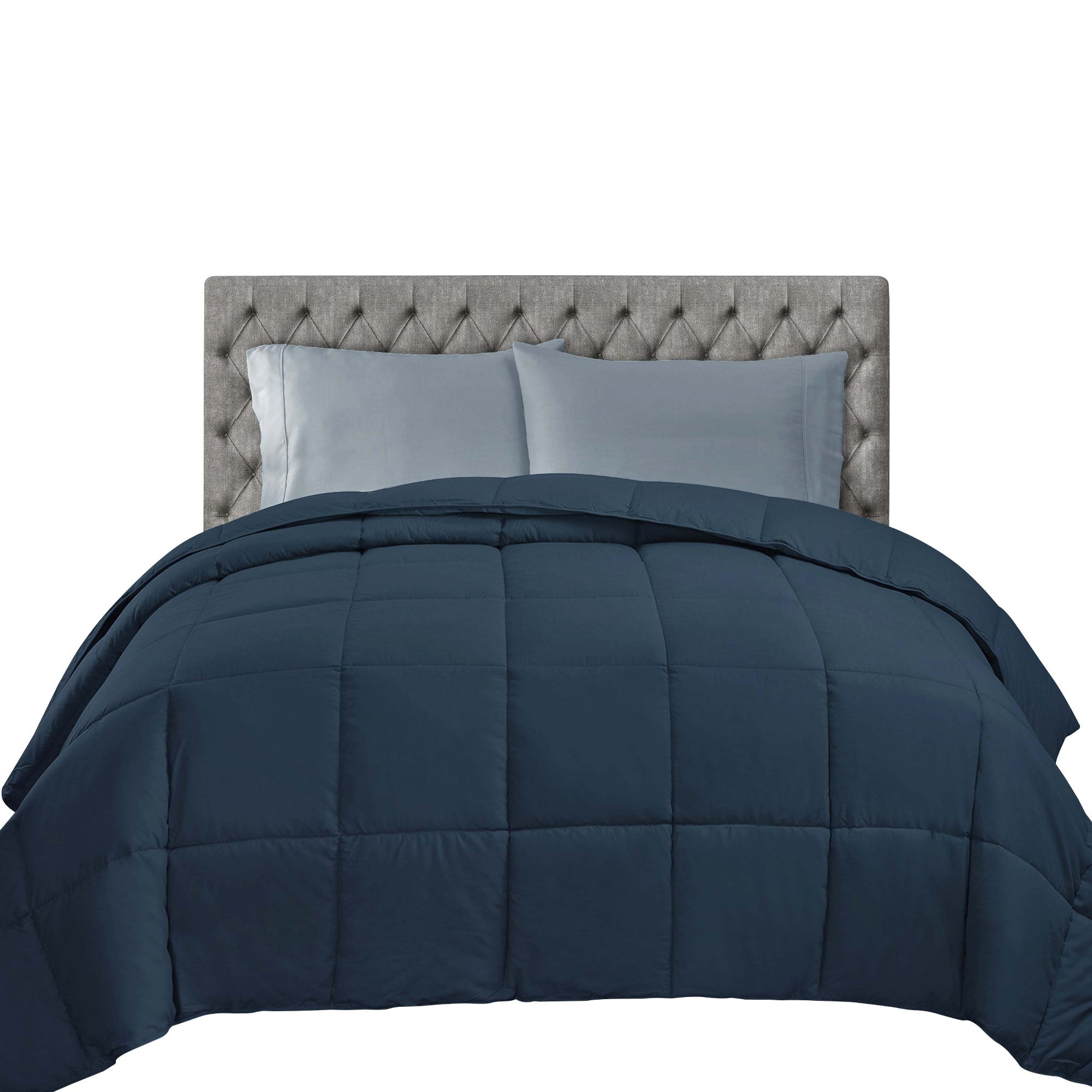 Superior Classic Reversible Comforter, Full/Queen, Blue