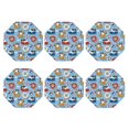 thumbnail image 2 of Fuzoiu Dogs With Pool Floats Print Leather Coasters Set,Drink Coasters Set of 6,for Tabletop Protection, Durable PVC Coasters,Home Décor and Housewarming Gift,Octagon, 2 of 7