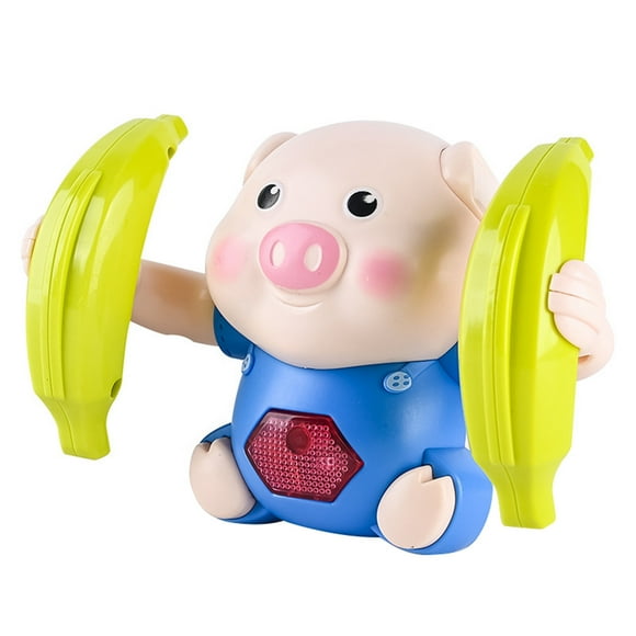 Its A Boy Gift Electric Tumbling Pig Childrens Toy Voice Control Induction Music Dumping Funny Toy Boy Birthday Gift