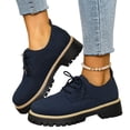 thumbnail image 2 of YOUYEDIAN Loafers for Women Round Toe Fashion Platform Heel Comfy Shoes Slip On Strap Design Casual Shoes, 2 of 5