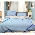 thumbnail image 2 of 3D Abstract Blue Geometry Quilt Cover Set Bedding Set Duvet Cover Pillowcases, 2 of 3