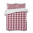 thumbnail image 2 of Plaid Red, Twin Size Down Alternative Comforter, Lightweight Comforter Quilt Bedding Set with Pillow Shams Abstract Minimalistic Geometric Lattice All Seasons Bed Comforter Duvet Insert 68"x86", 2 of 7