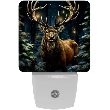 

Christmas elk retro LED Square Night Light for Bedroom and Bathroom - Energy Efficient and Bluetooth Compatible - 200 Characters