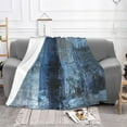 thumbnail image 4 of Turquoise Blue Abstract Soft Flannel Fleece Blanket Breathable Throw Blanket Halloween Chirstmas Days Rustic Cozy Blanket for Couch Sofa Bed Living Room Suitable for All Season 50x60 inch, 4 of 6