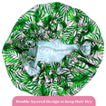 thumbnail image 2 of SMUG Shower Cap for Women, Waterproof Reusable Cap for Long Hair, Palm Tree Print, 2 of 6