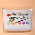 thumbnail image 4 of Art Teacher Survival Kit Makeup Bag Art Teacher Gift Teacher Pencil Pouch Teacher Bag for Teacher Appreciation Gift, 4 of 7