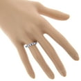 thumbnail image 3 of Ladies Channel Set Princess Cut Sapphire and Natural Diamond Ring 14K (White Gold Size 9), 3 of 3