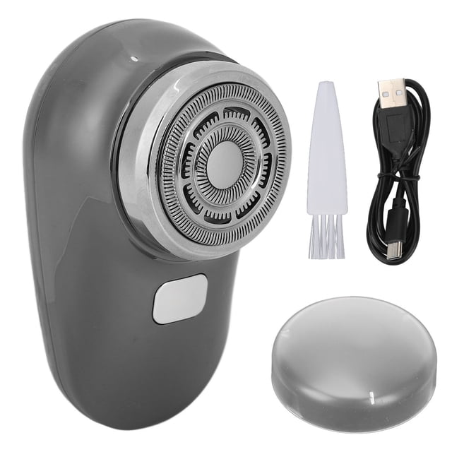 Mini recortadora de barba para hombre, con pantalla LED, lavable, recargable, de bolsillo, portátil, color negro