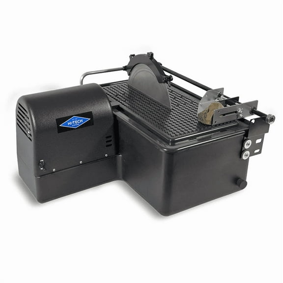 Hi-Tech Diamond - 10" Lapidary Equipment Slab Saw for Stone Cutting Rock, Glass, Slabbing, Machine for Cutting Rocks - Includes TWO 10" Diamond Saw Blades & Vise Attachment