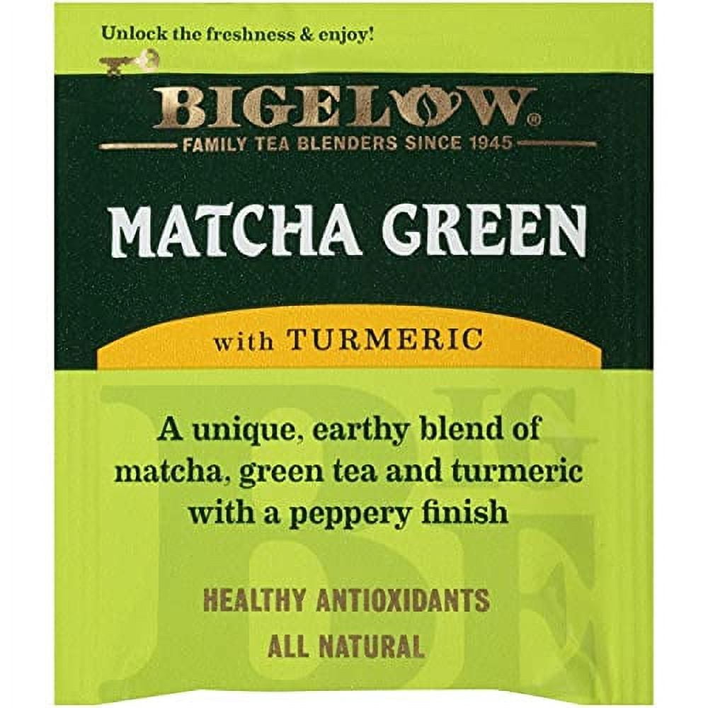 Bigelow Tea Matcha Green Tea with Turmeric 18 Tea Bags Pack of 4
