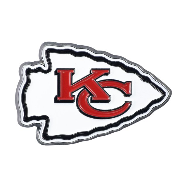 Fan Mat 22572 Emblem NFL Kansas City Chiefs Logo; Painted; Heavy Duty Chrome