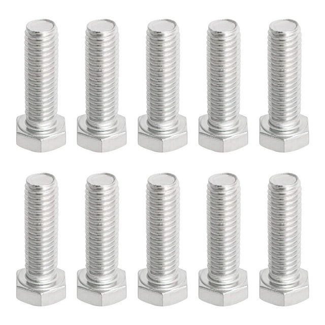 Aopin M8 x 35mm Hex Head Bolts Screws Grade 6.8 Stainless Steel, Fasteners Fully Machine Threaded SUS304 10 Pcs