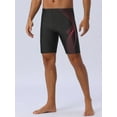 thumbnail image 2 of DARING DIVA Men's Regular Fit Sports Training Swimwear Trunks 30 Black Red, 2 of 6