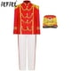 thumbnail image 2 of Disfraz de equipo de trompeta de tambor para niños, disfraz principal, Top con pantalones, conjunto de gorra, uniforme de guardia de Honor para niños, trajes de actuación de banda de marcha, 2 of 5