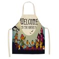 thumbnail image 3 of Delantal de cocina impermeable para mujeres para cocinar y hornear con cuello ajustable y lazos largos, 47x38,WQ-00638 Feliz Sencillez, 3 of 5