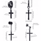 thumbnail image 2 of Pendientes De Hombre/mujer Pendientes De Acero Inoxidable NEGRO, 2 of 5