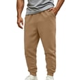 thumbnail image 4 of Guluxicc Men's Athletic Pants Loose Drawstring Elastic Waist Straight Leg Trousers with Pockets for Jogging Everyday Fall Winter, 4 of 8