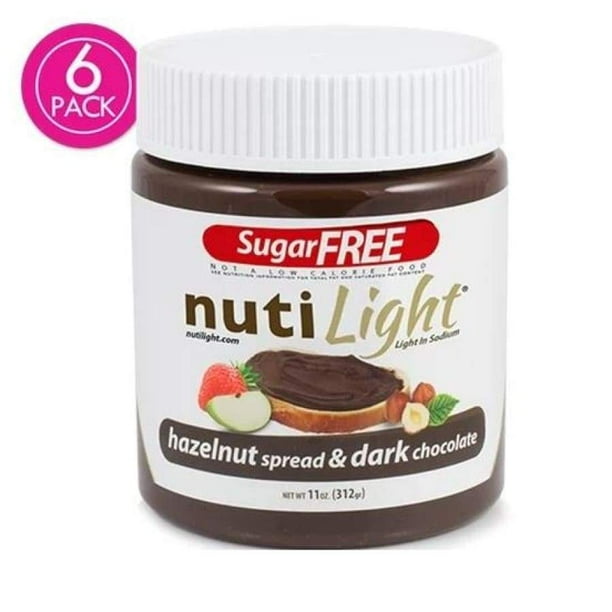 Nutilight SugarFree Hazelnut Spread & Dark Chocolate Size 6Pack