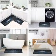 thumbnail image 4 of 2-Piece Kitchen Rugs Set Non-Slip Mats Carpet Floor for Kitchen, Bathroom (19.7"x27.6" & 19.7"x47.2") Serene Blue Lotus Flower, 4 of 7